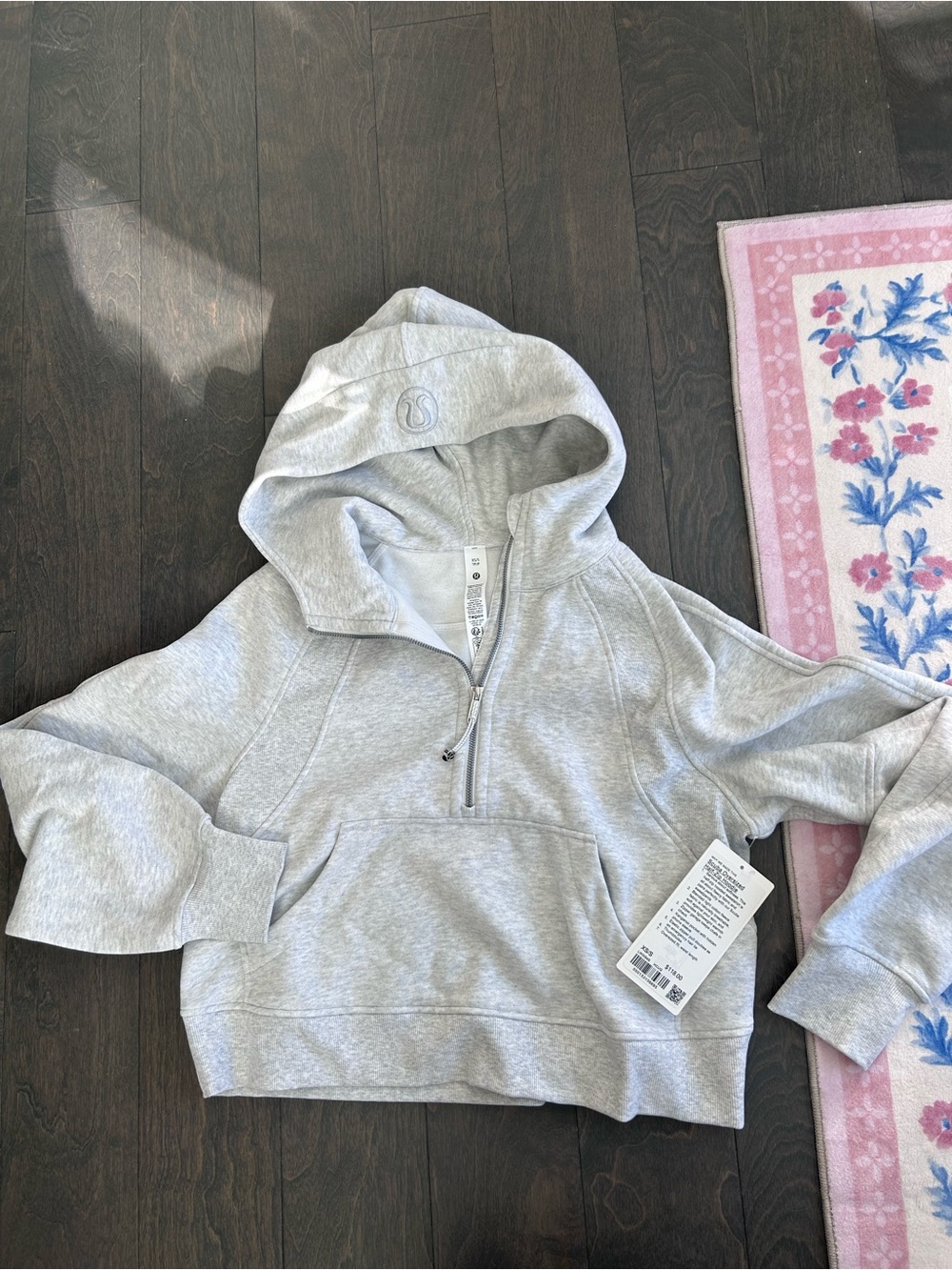 lululemon athletica scuba oversized half-zip hoodie XS/S grey